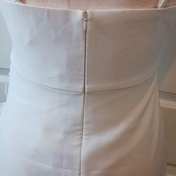 NEW‎ Revolve Likely Owens Feather Mini Dress Removable Straps White, Size 12 - Picture 5 of 12